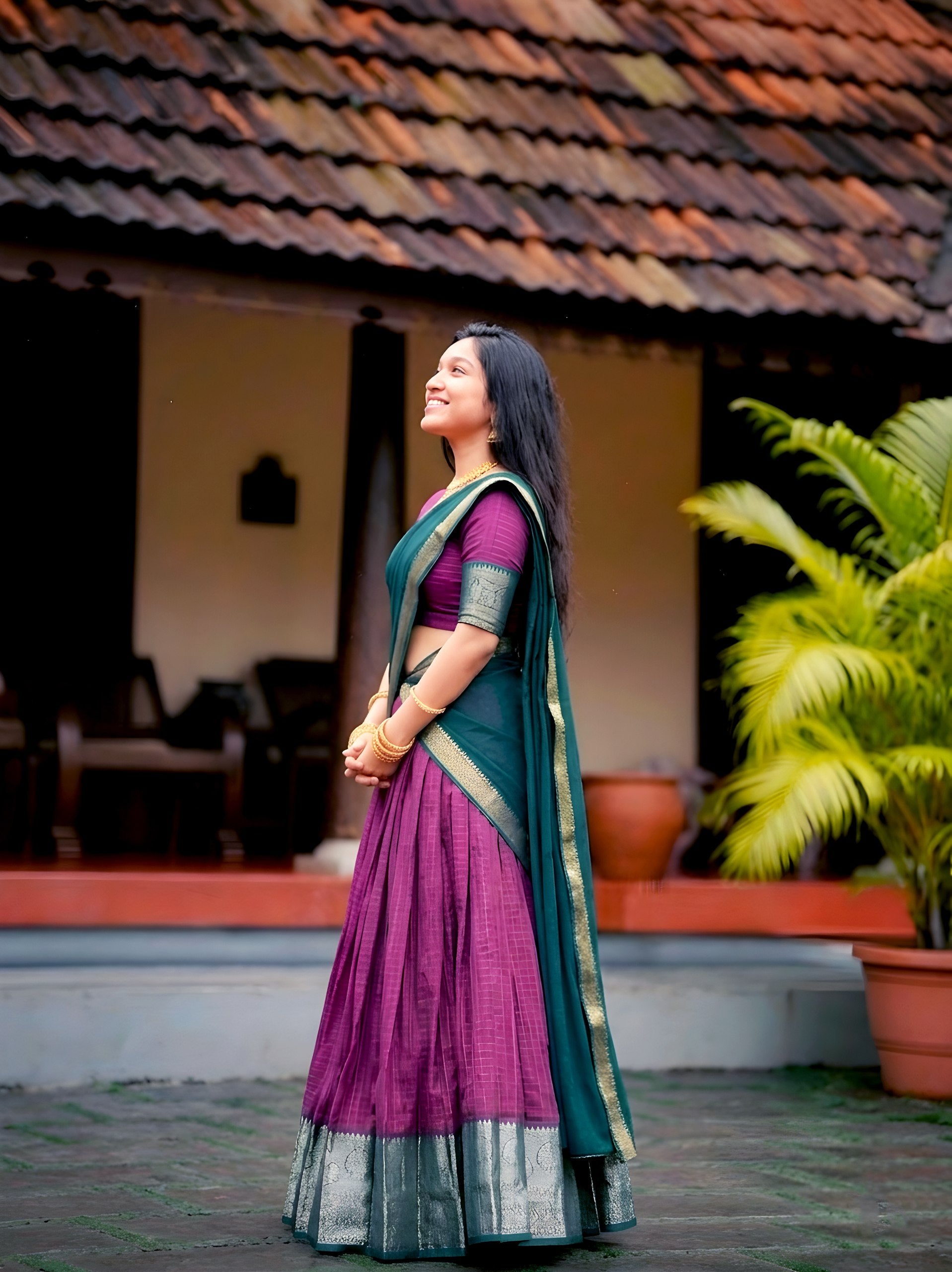 Aneiya Dola Chex Silk Zari Weaving Lehenga Choli Set