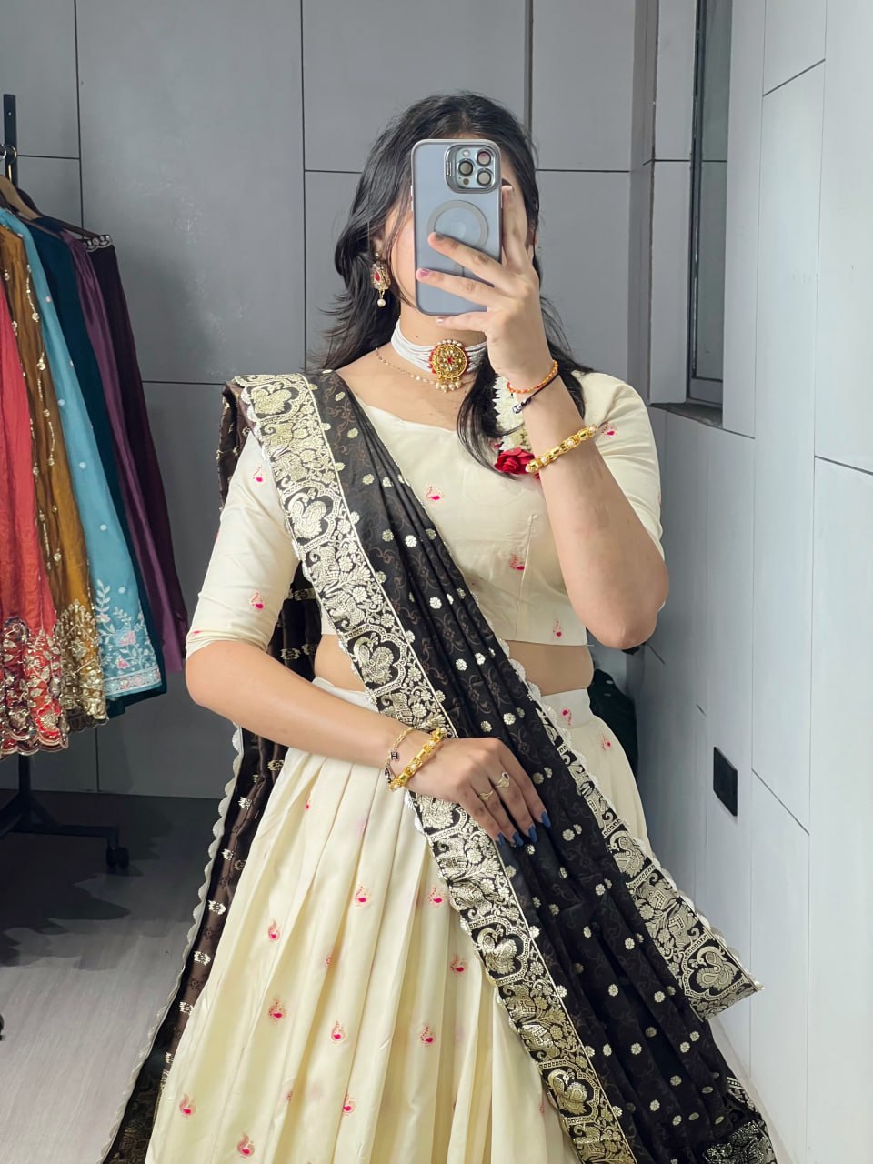 Maharani Paithani Silk zari Weaving Lehenga Choli Set