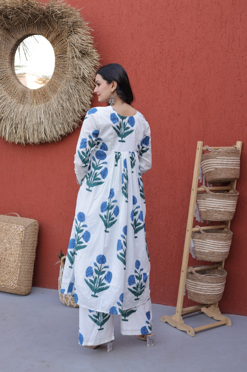 Summer Special Printed Cotton Kurti-Pant Pair