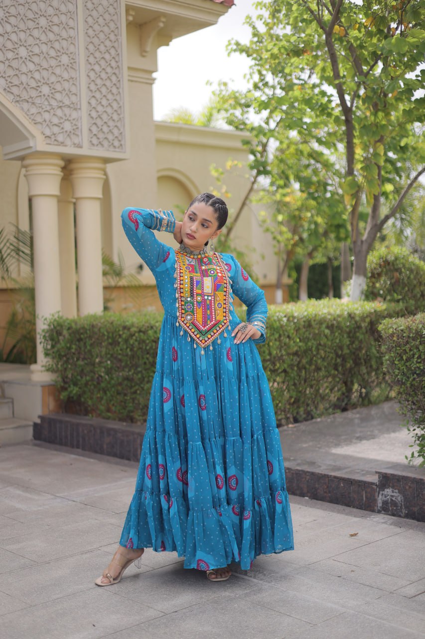 Radhika Black Kora Cotton Laheriya Lehenga & Kurti Set