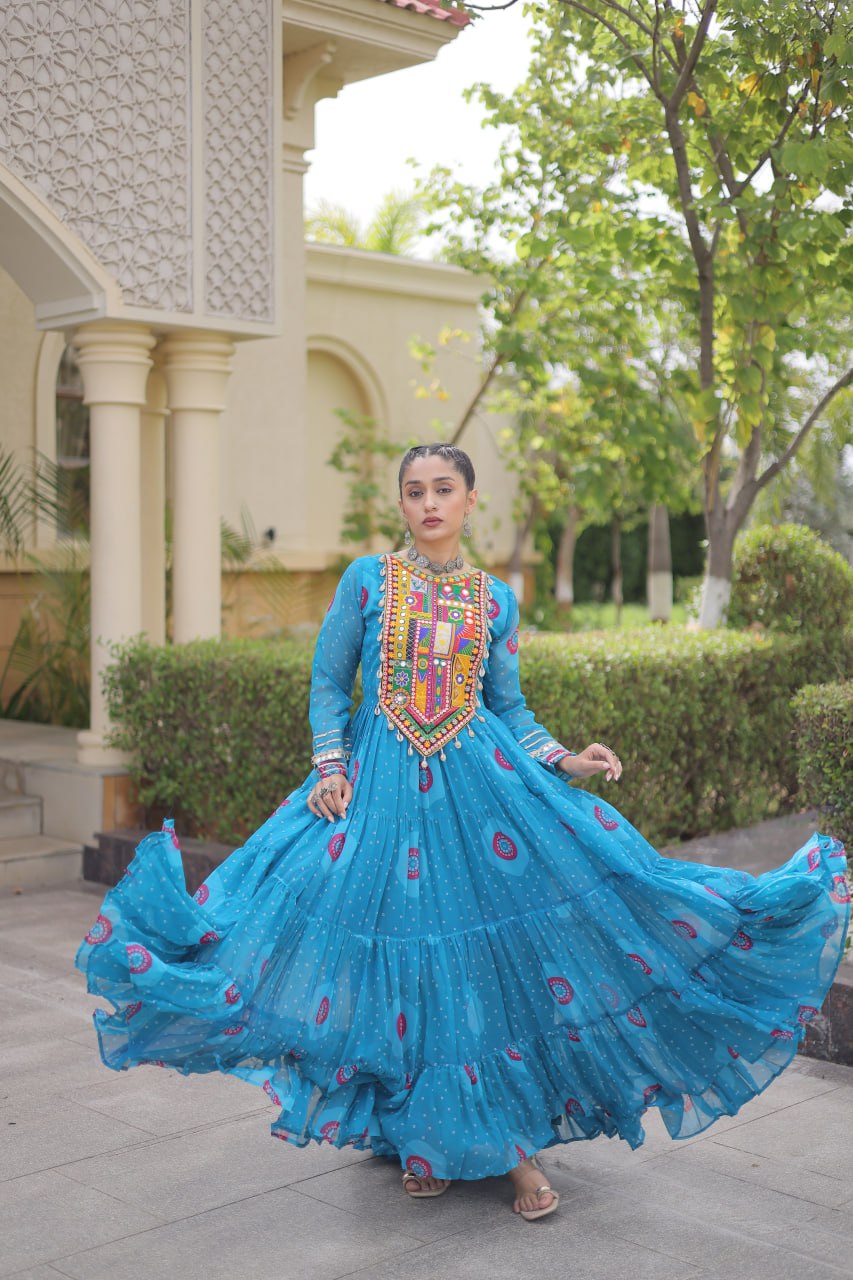 Radhika Black Kora Cotton Laheriya Lehenga & Kurti Set