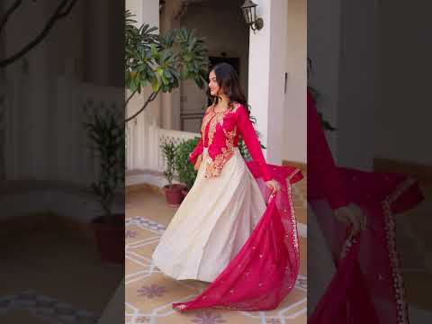 Shriyanshi green rich sequins embroidered gown with dupatta set