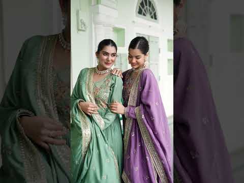 Bani Lavender Color Vichitra Silk Embroidered Zari Thread Work Gown with Dupatta