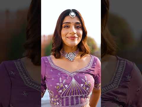 Zarakh Lavender Color Crush Silk Sequins and Thread Embroidery Work Lehenga Choli