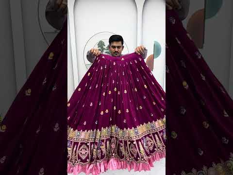 Tashvi teal blue vichitra silk embroidery work lehenga choli set