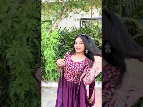 Gitanjali purple faux blooming sequins embroidered gown with dupatta