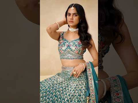 Sakhi Blue Soft Georgette with Sequins Zari Resham and Badla Embroidery Work Lehenga Choli