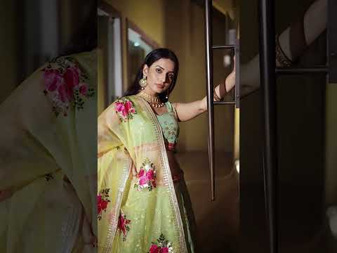 Navya Pista Green Color Embroidered Lehenga Choli with Floral Dupatta