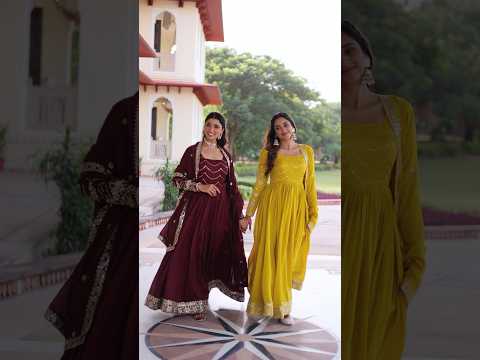 Yani Maroon Color Vichitra Silk Sequins Embroidered Work Gown with Dupatta