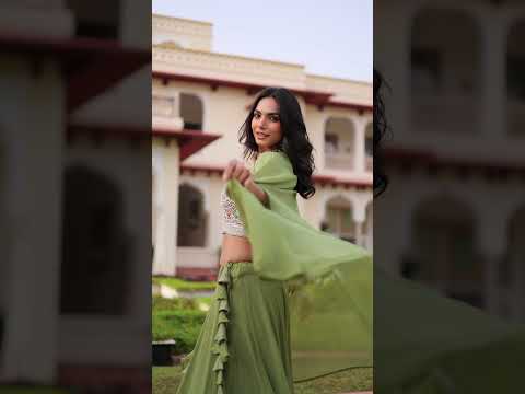 Sanika Peach Color Faux Georgette Beads Embroidery Lehenga Choli with Shrug