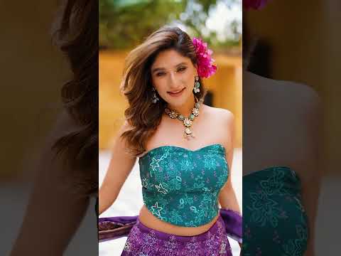 Rajeshwari purple vaishali silk printed beads work lehenga choli set