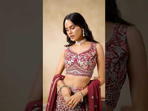Sakhi Maroon Soft Georgette with Sequins Zari Resham and Badla Embroidery Work Lehenga Choli