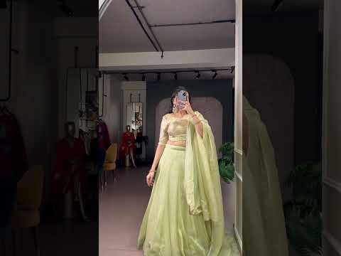 Yuvika Green Color Allen Crush Sequins and Beads Work Lehenga Choli