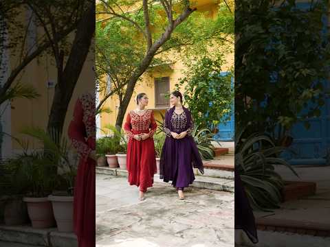 Niyu Purple Color Faux Blooming Thread Embroidery Work Kurti with Bottom Set