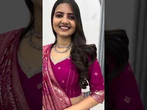 Shubhangi pink jacquard silk half saree lehenga choli