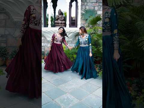 Dipa Wine Color Fendy Silk Embroidery Sequins Thread Work Gown with Dupatta