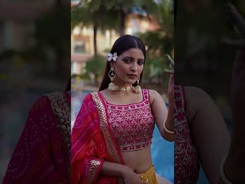 Navya Mustard Yellow Color Embroidered Lehenga Choli with Bandhani Dupatta