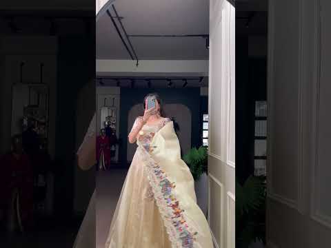 Hina Off-White Raspberry Silk Sequins Thread Embroidery Lehenga Choli