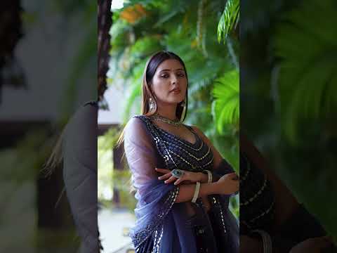 Navya Midnight Grey Color Mirror Work Embroidered Lehenga Choli with Dupatta