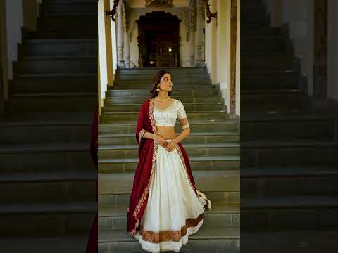 Off-White Vichitra Silk Zari Weaving Work Lehenga Choli with Dupatta