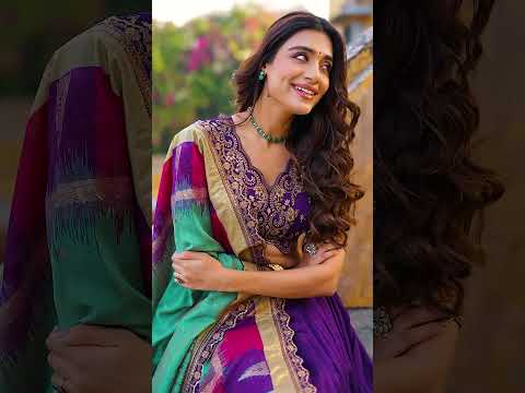 Mandodari Purple Color Vichitra Silk Embroidery Work Lehenga Choli