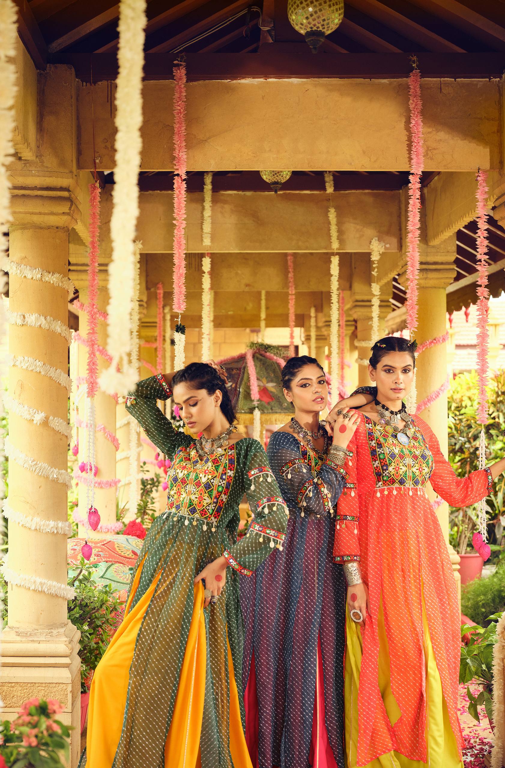 Green Pure Rayon Canvas Patta Embroidered Mirror Work Lehenga Choli