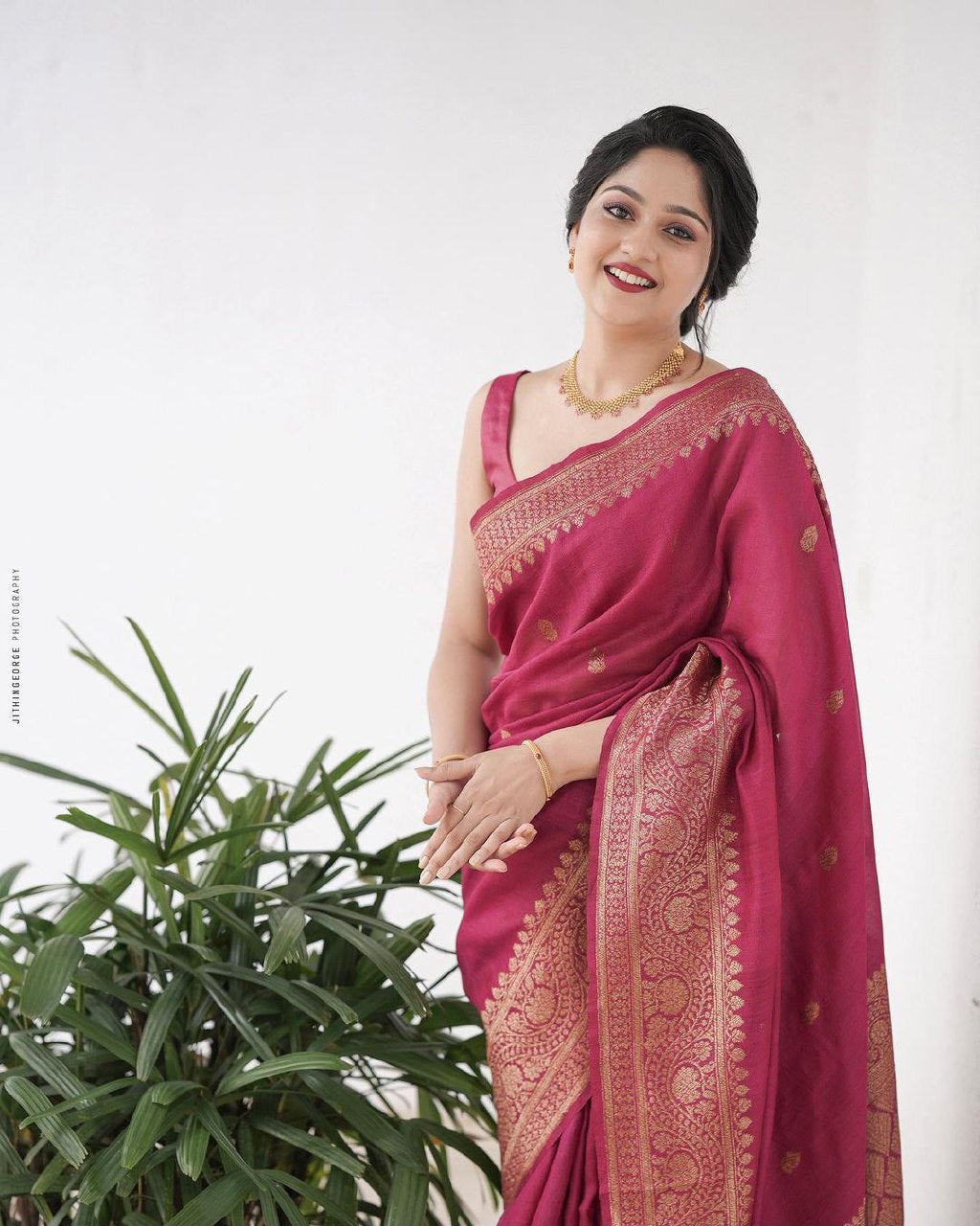 Gargi Pink Pure Banarasi Silk Saree