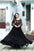 Radiant Charisma: Embroidered Sequin-Adorned Double Frill Gown