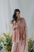Ojaswi Pink Cotton Kurti Sharara Set