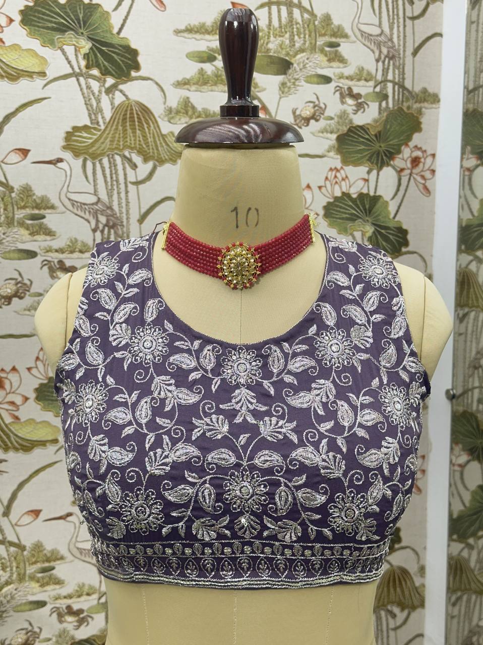 Purple star georgette sequins embroidered lehenga choli with dupatta