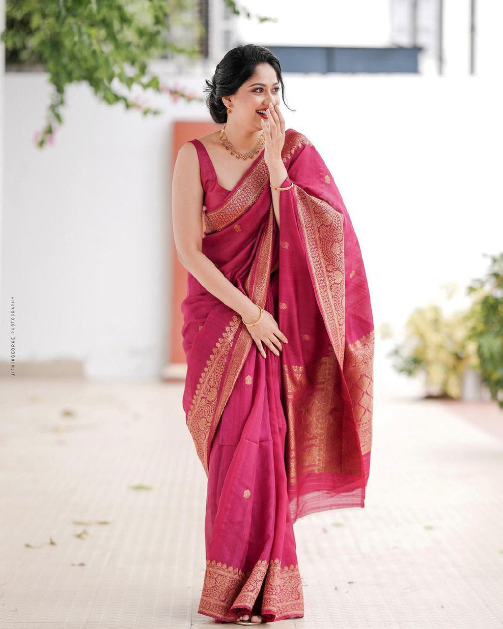 Gargi Pink Pure Banarasi Silk Saree