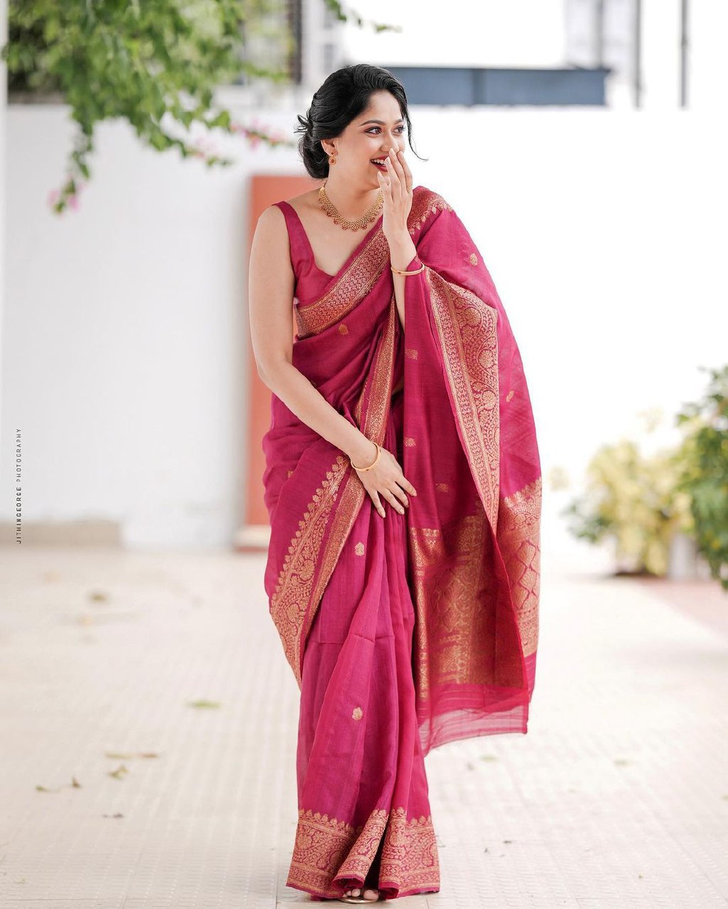 Gargi Pink Pure Banarasi Silk Saree