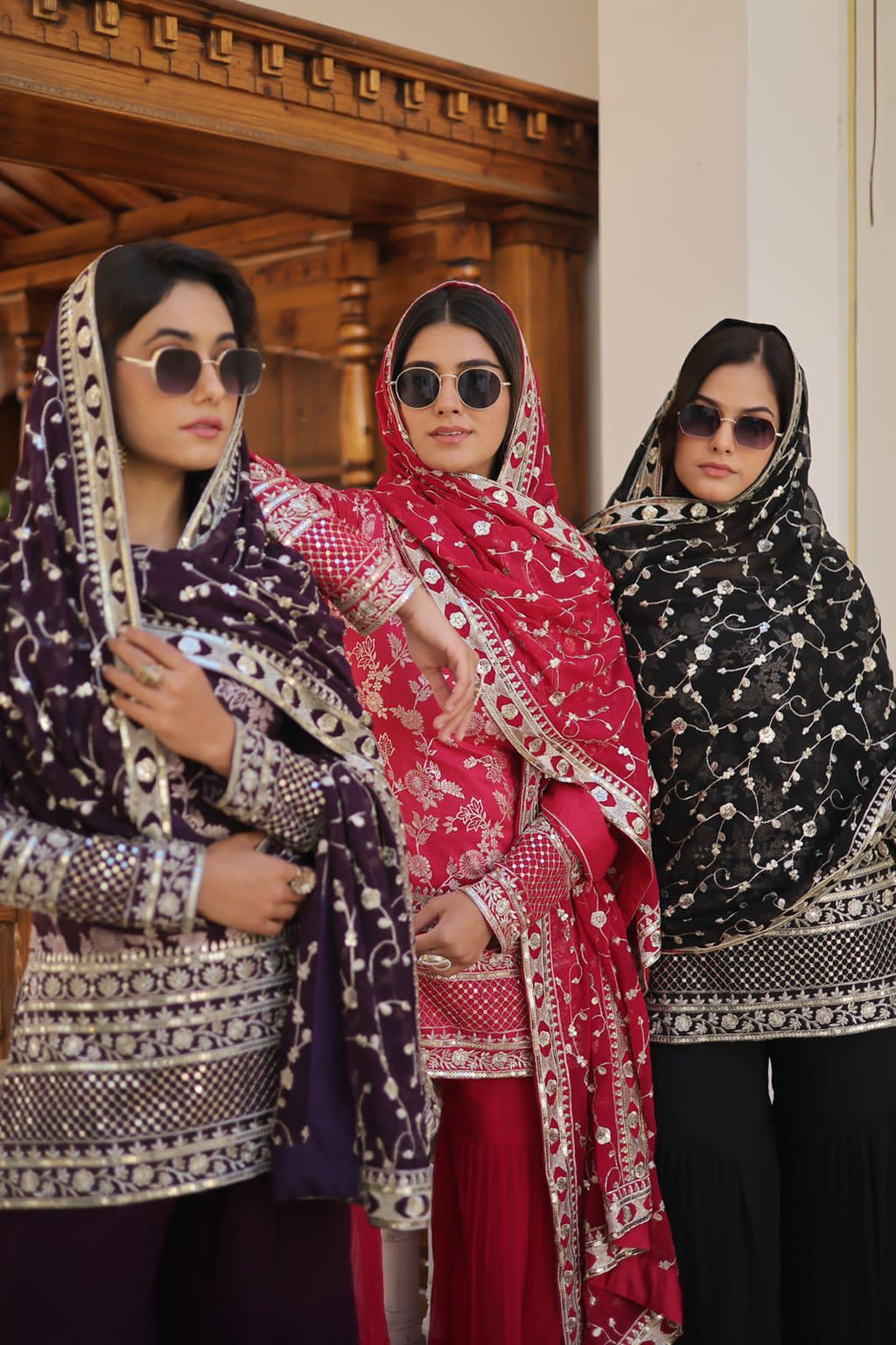 Rambha Viscose Jacquard Sequins Kurti Shahara Set