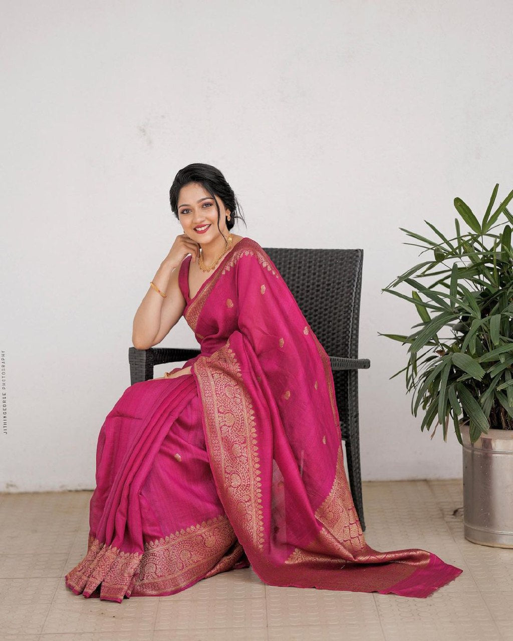 Gargi Pink Pure Banarasi Silk Saree