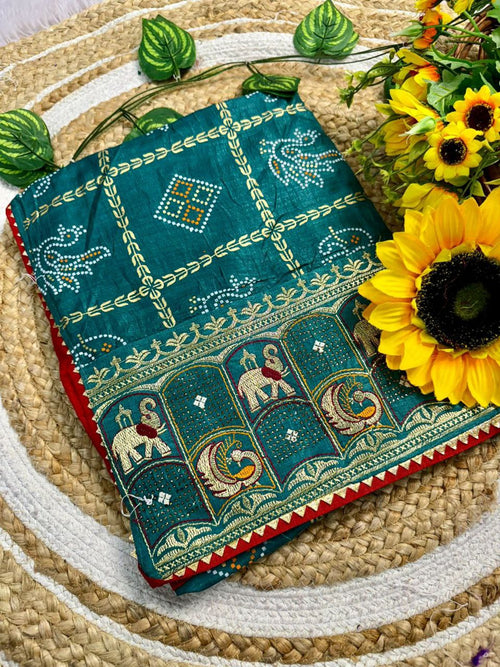 Chaarvi Dolly embroidered silk saree