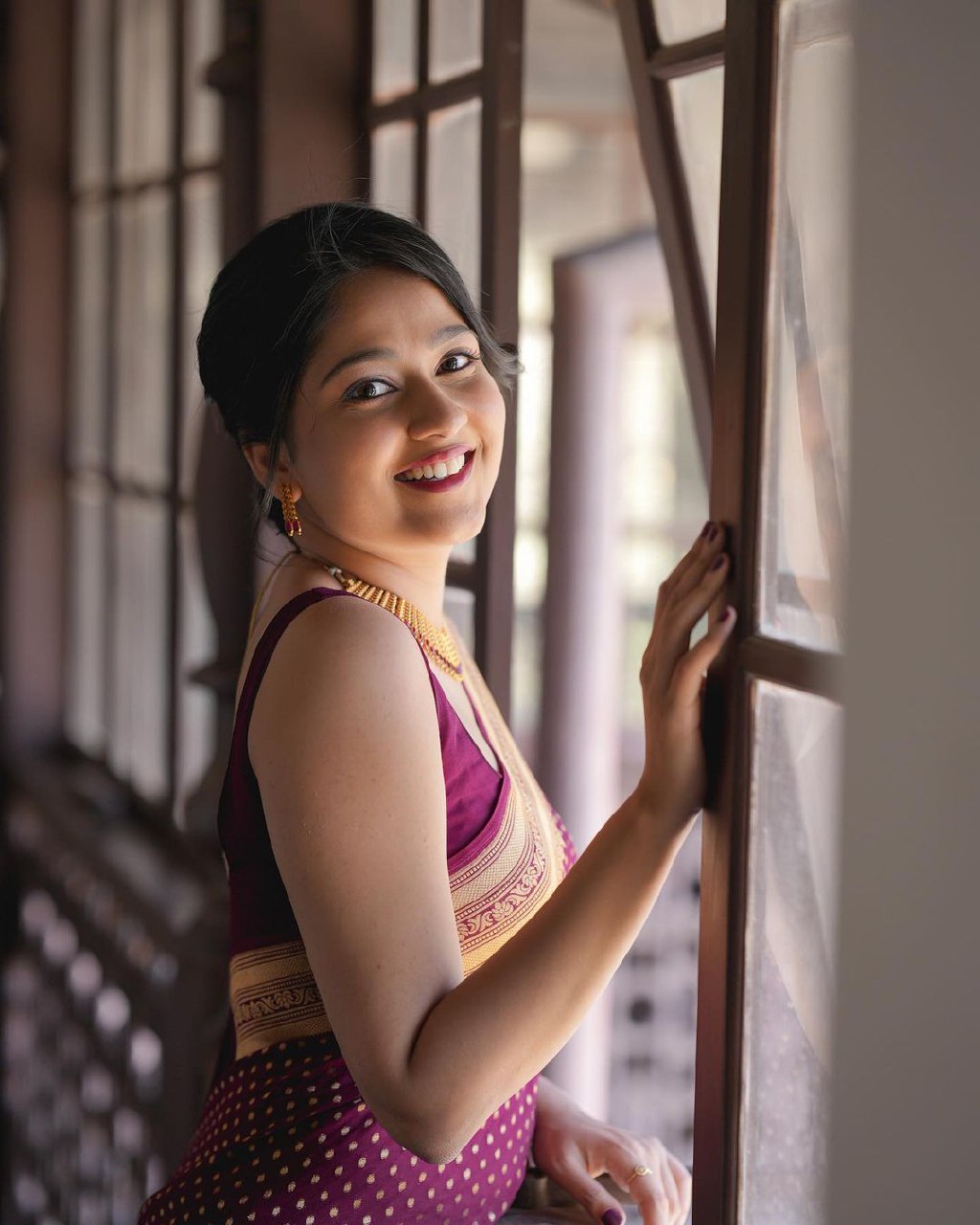 Shivika Purple Pure Banarasi Silk Saree