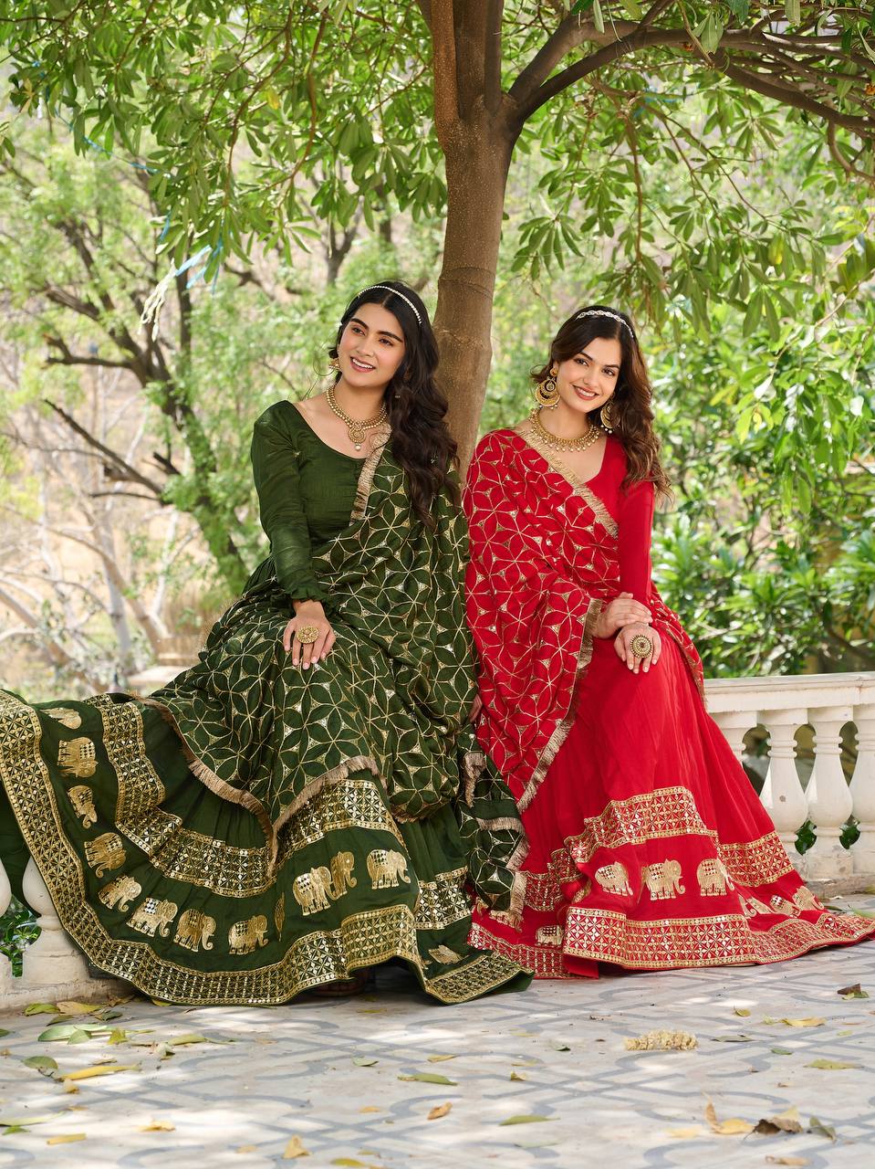 Pragnika Pure Silk Embroidered Gown with Dupatta