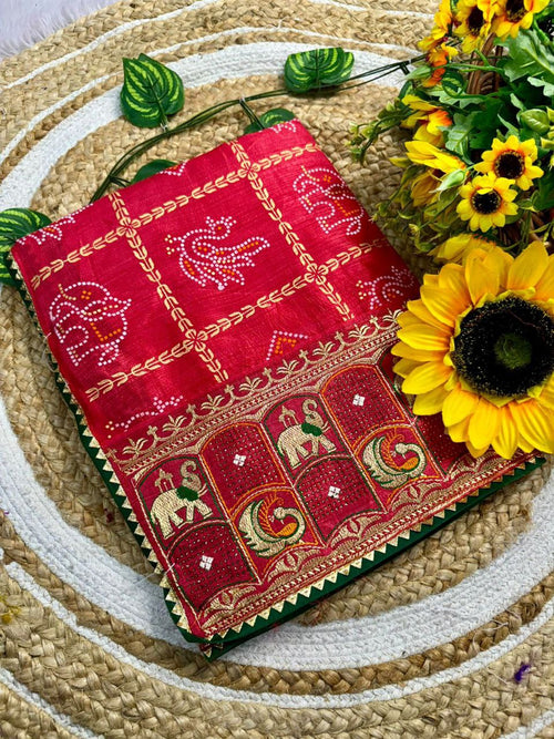 Chaarvi Dolly embroidered silk saree