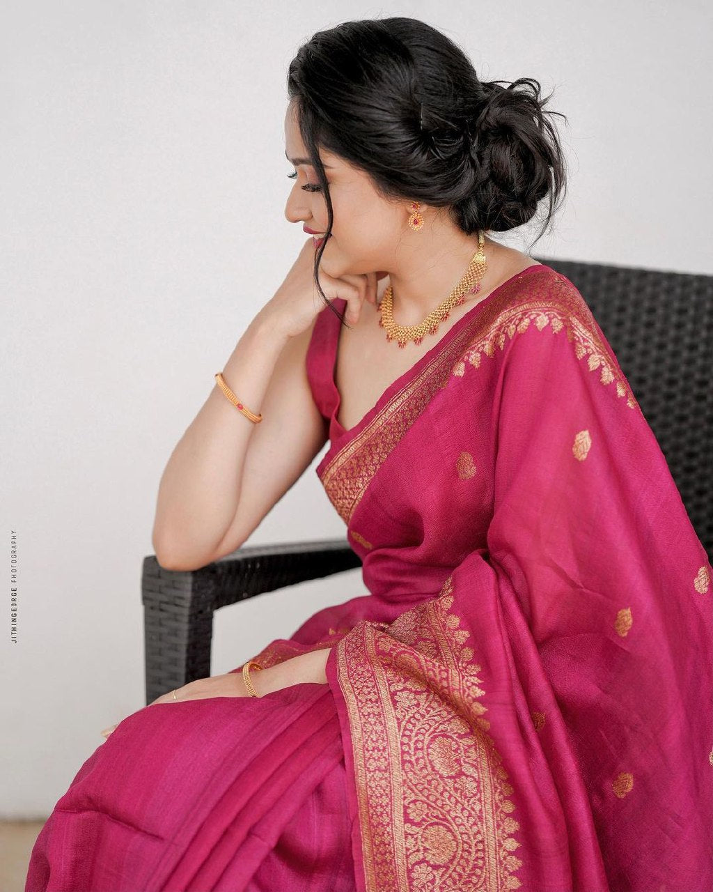 Gargi Pink Pure Banarasi Silk Saree