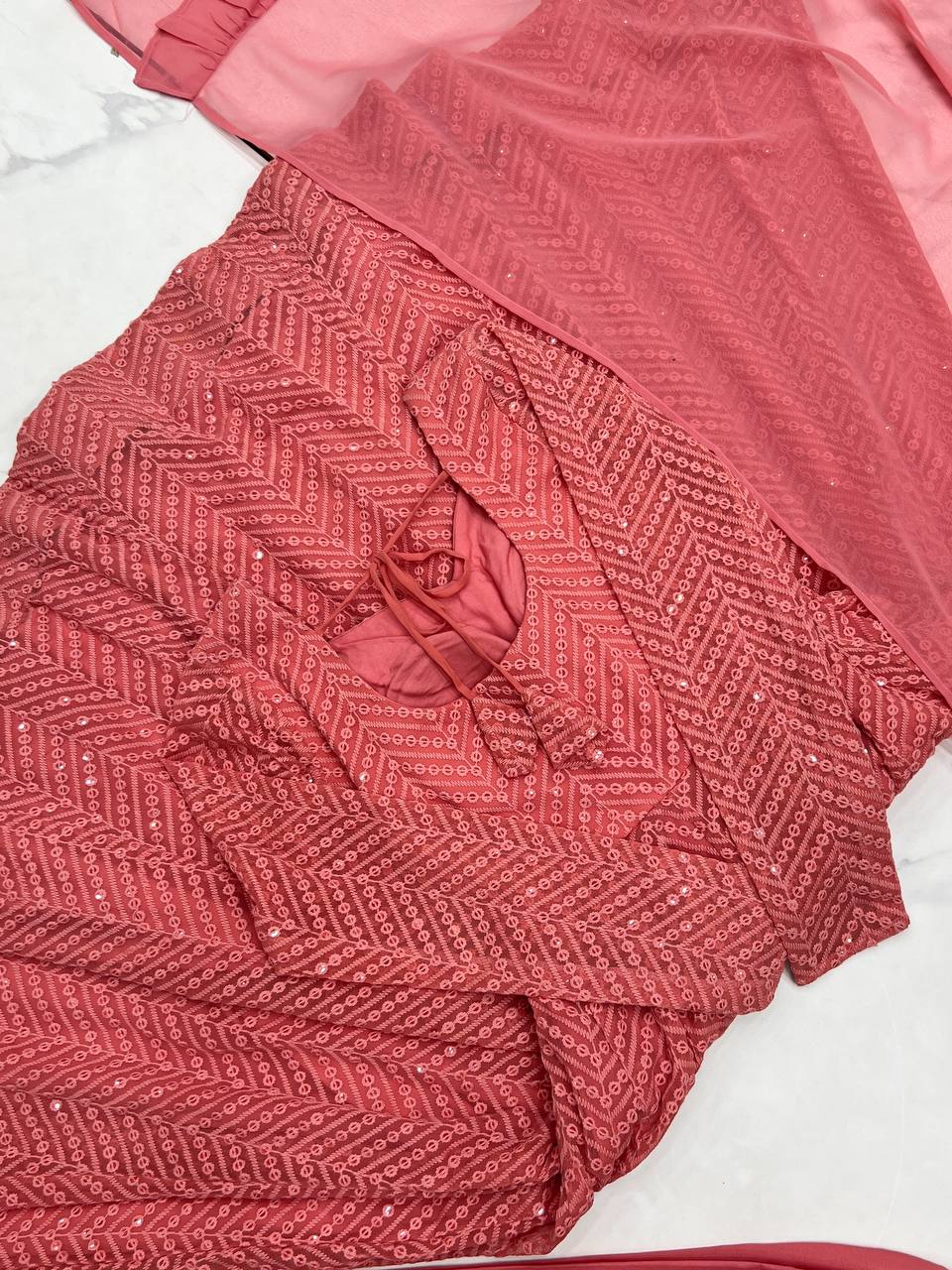 Jyotika Peach Anarkali Suit Set