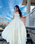 Devayani white georgette anarkali gown set